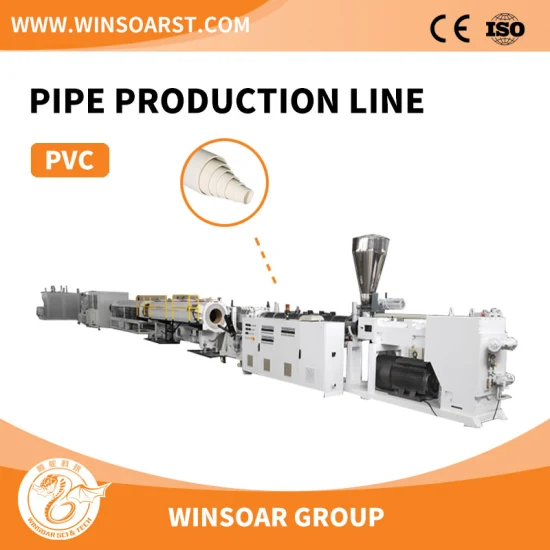 Kunststoff-PVC/CPVC/UPVC-Wasser- und Elektroleitungsrohr/Rohr (Extruder, Abziehen, Schneiden der Wicklung, Belling) Extrusion/Extrusionsherstellungs-Produktionslinienmaschine